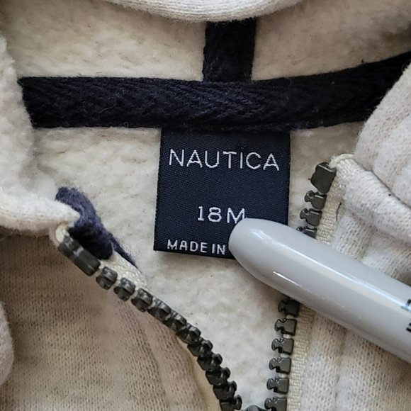 Nautica Hooded Zip Up Sweatshirt Hoodie Toddler  18 mo - Picture 2 of 3